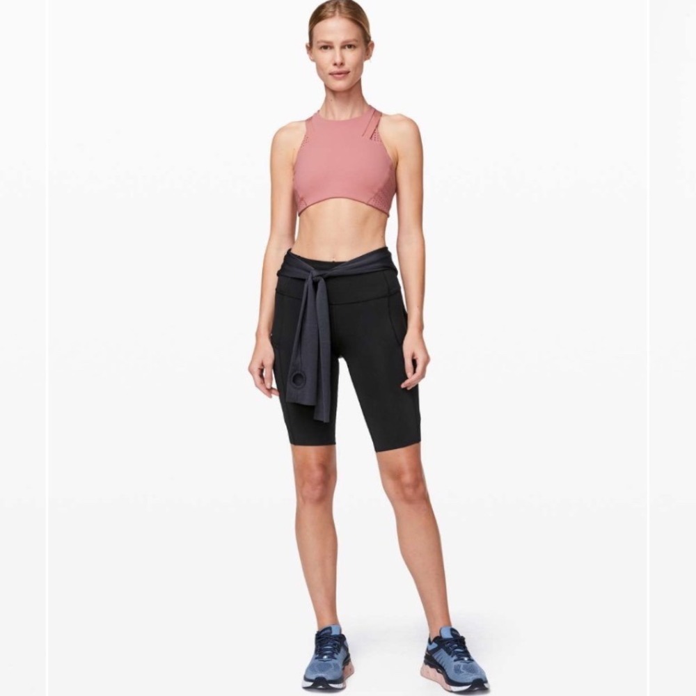 Lululemon Fast and Free High-Rise Short 10" Black Nulux Running Shorts Sz Small